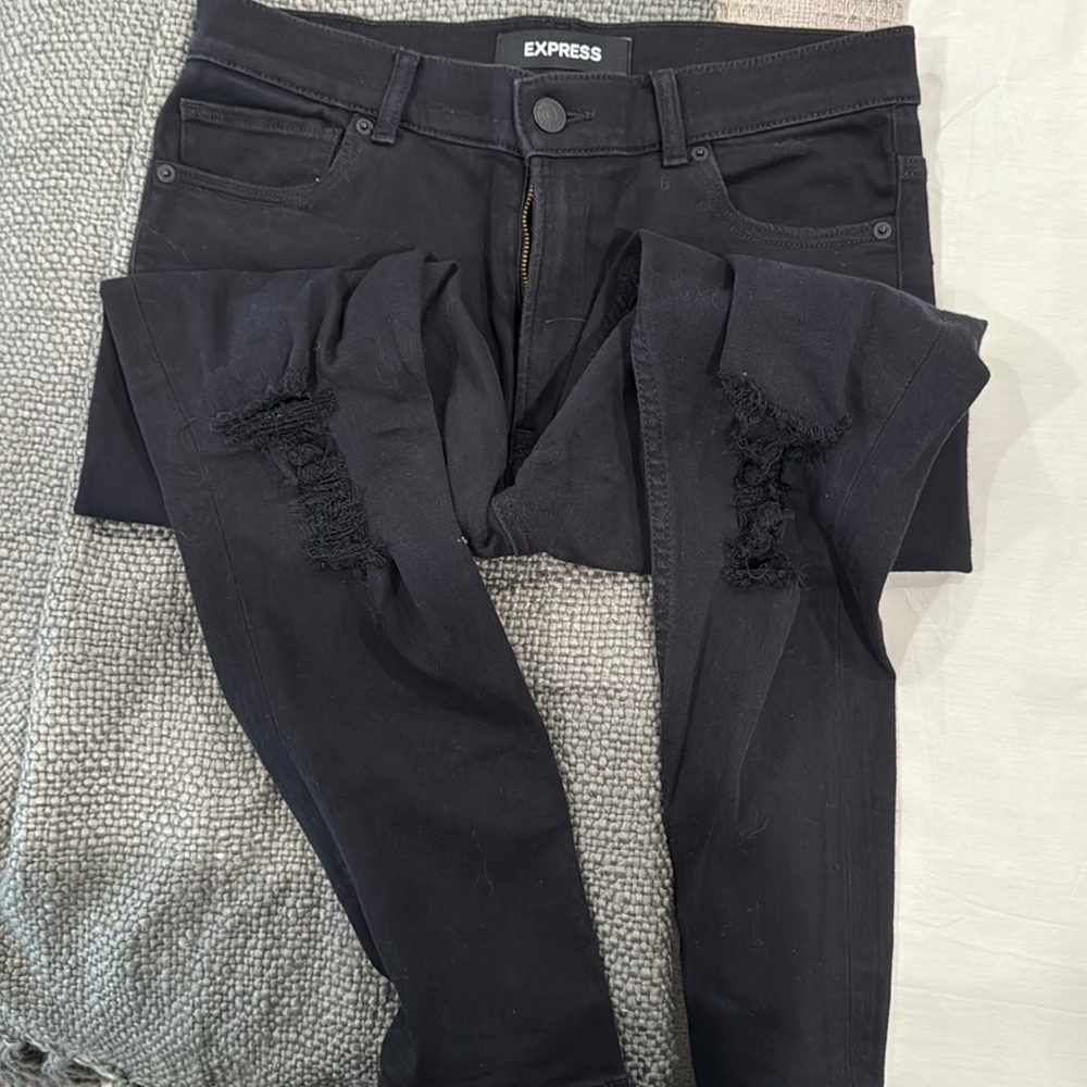 Lack distressed Jean Legging